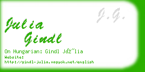 julia gindl business card